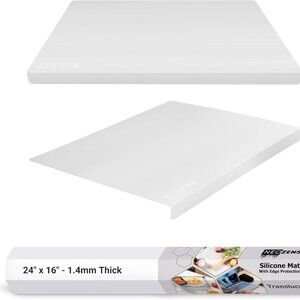 Large Silicone Mat with Edge Protection Heat Resistant Non-Slip Easy to Clean